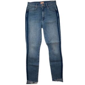 Mother Stunner Zip Ankle Step Fray Skinny Jeans